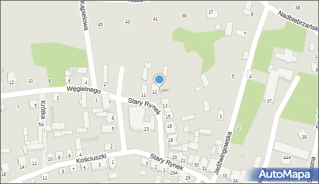 Goniądz, Stary Rynek, 12A, mapa Goniądz