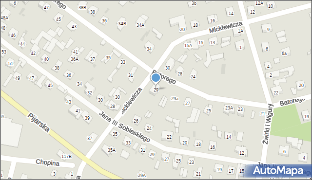 Góra Kalwaria, Stefana Batorego, 29, mapa Góra Kalwaria