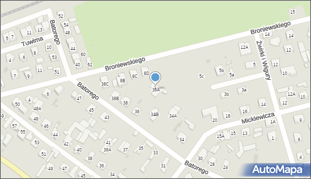 Góra Kalwaria, Stefana Batorego, 36A, mapa Góra Kalwaria