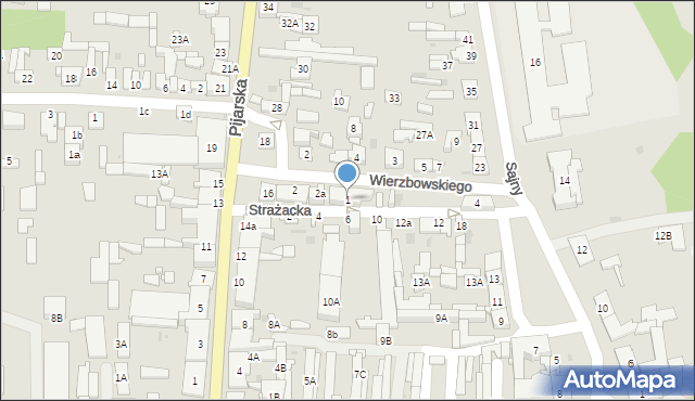 Góra Kalwaria, Strażacka, 1, mapa Góra Kalwaria