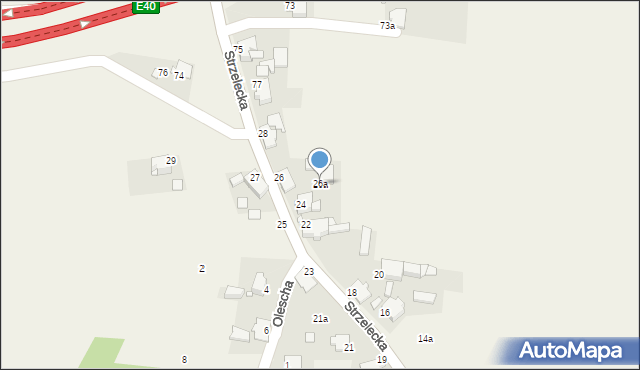 Góra Świętej Anny, Strzelecka, 26a, mapa Góra Świętej Anny