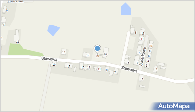 Górki, Stawowa, 10, mapa Górki