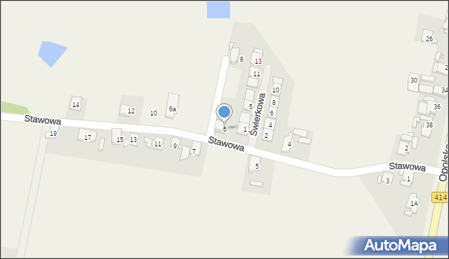 Górki, Stawowa, 6, mapa Górki