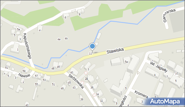 Gorlice, Stawiska, 11a, mapa Gorlic
