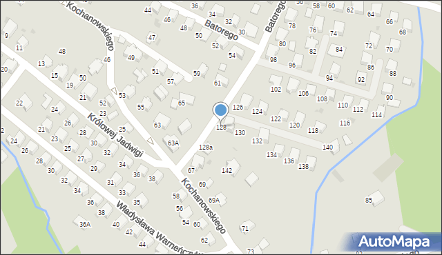 Gorlice, Stefana Batorego, 128, mapa Gorlic