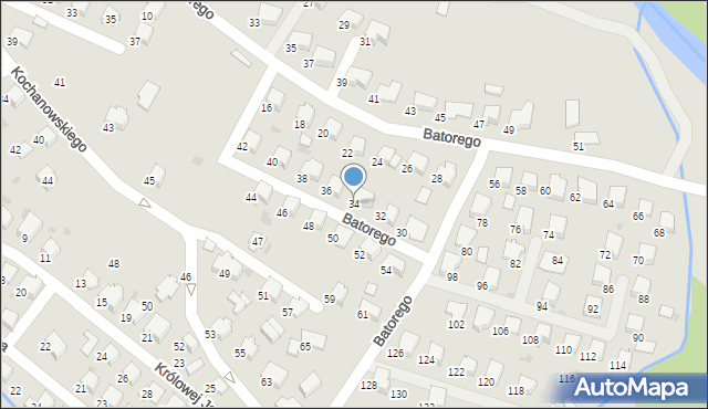 Gorlice, Stefana Batorego, 34, mapa Gorlic