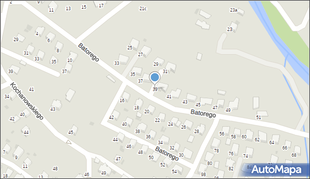 Gorlice, Stefana Batorego, 39, mapa Gorlic