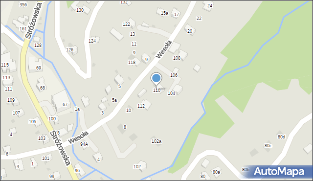 Gorlice, Stróżowska, 110, mapa Gorlic