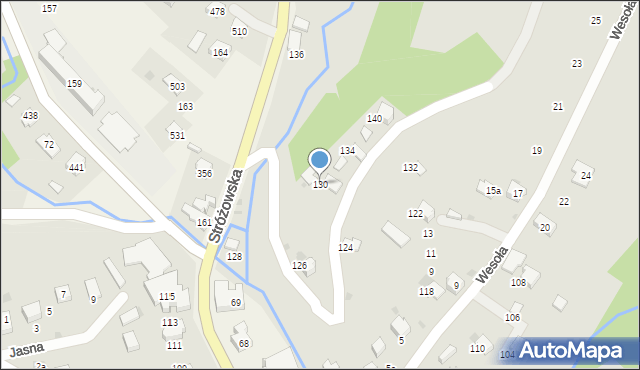 Gorlice, Stróżowska, 130, mapa Gorlic
