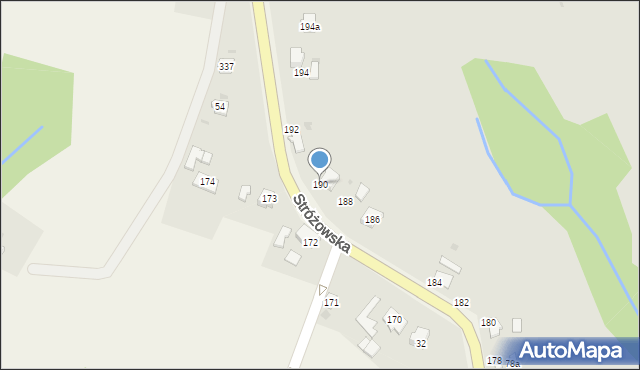 Gorlice, Stróżowska, 190, mapa Gorlic