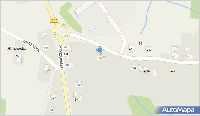 Gorlice, Stróżowska, 202, mapa Gorlic