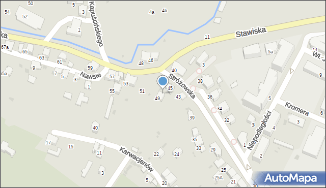 Gorlice, Stróżowska, 47, mapa Gorlic