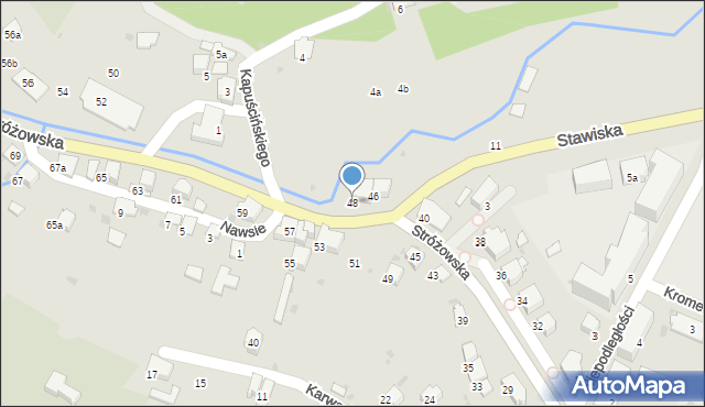 Gorlice, Stróżowska, 48, mapa Gorlic