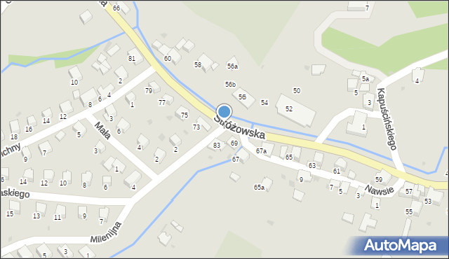 Gorlice, Stróżowska, 71, mapa Gorlic