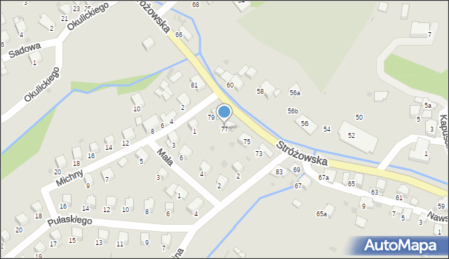 Gorlice, Stróżowska, 77, mapa Gorlic
