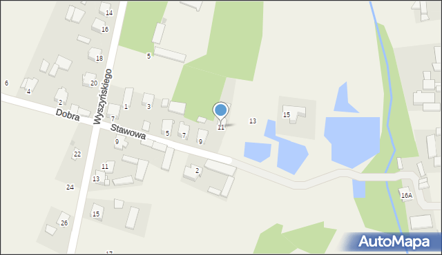 Górzno, Stawowa, 11, mapa Górzno