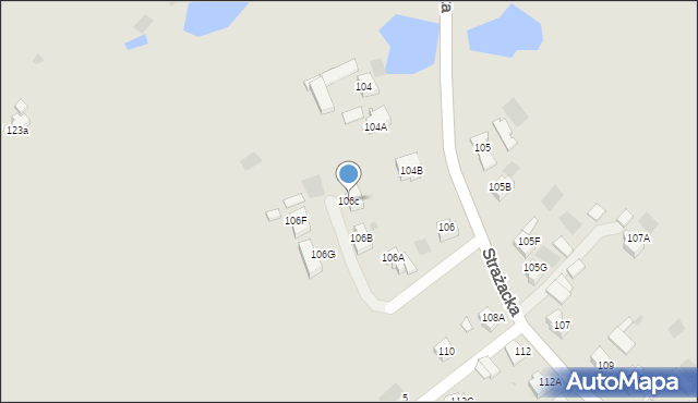 Gorzów Wielkopolski, Strażacka, 106c, mapa Gorzów Wielkopolski