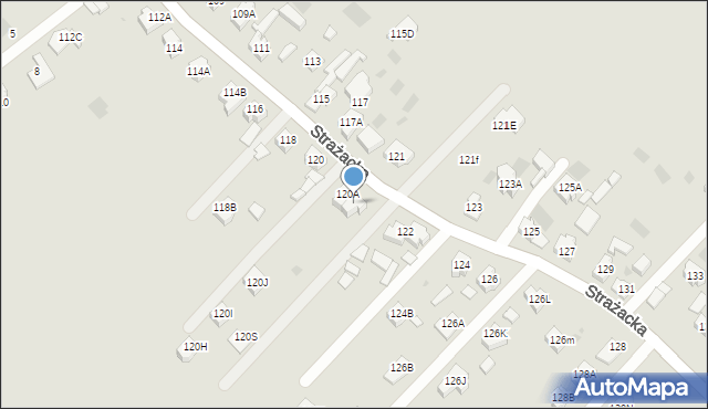 Gorzów Wielkopolski, Strażacka, 120B, mapa Gorzów Wielkopolski