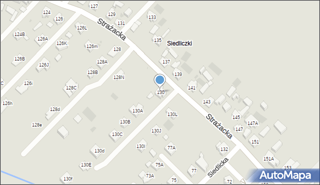 Gorzów Wielkopolski, Strażacka, 130, mapa Gorzów Wielkopolski