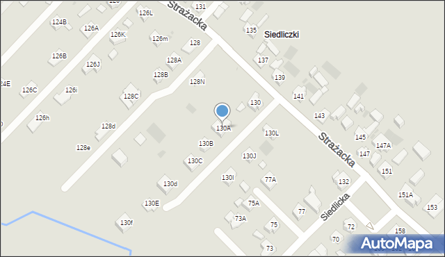 Gorzów Wielkopolski, Strażacka, 130A, mapa Gorzów Wielkopolski