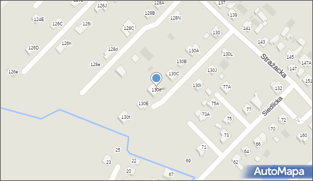 Gorzów Wielkopolski, Strażacka, 130d, mapa Gorzów Wielkopolski