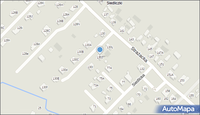 Gorzów Wielkopolski, Strażacka, 130J, mapa Gorzów Wielkopolski