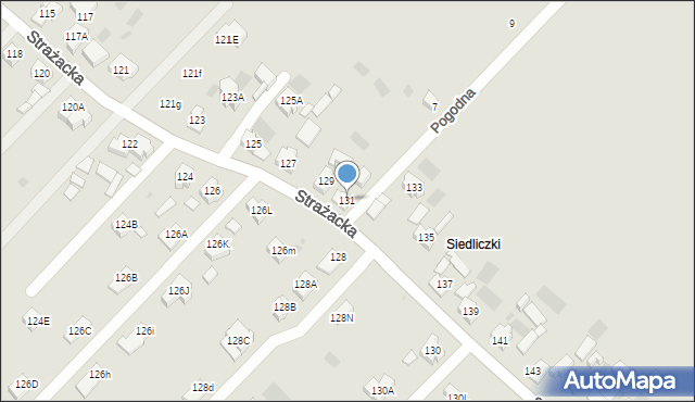 Gorzów Wielkopolski, Strażacka, 131, mapa Gorzów Wielkopolski