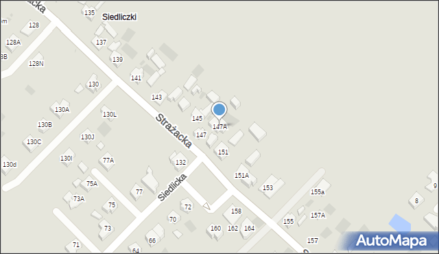 Gorzów Wielkopolski, Strażacka, 147A, mapa Gorzów Wielkopolski