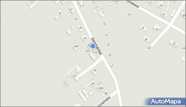 Gorzów Wielkopolski, Strażacka, 22B, mapa Gorzów Wielkopolski