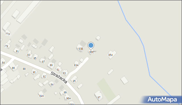 Gorzów Wielkopolski, Strażacka, 93C, mapa Gorzów Wielkopolski