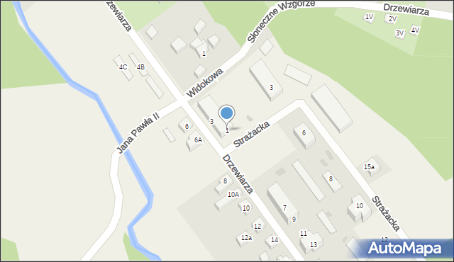 Gościcino, Strażacka, 1, mapa Gościcino