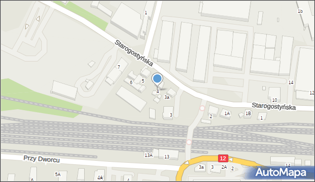 Gostyń, Starogostyńska, 4, mapa Gostyń
