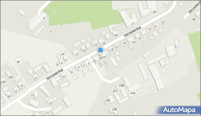 Gostyń, Strzelecka, 19, mapa Gostyń