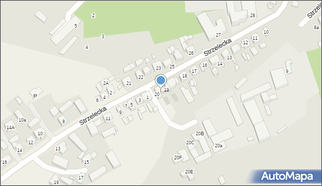 Gostyń, Strzelecka, 19a, mapa Gostyń