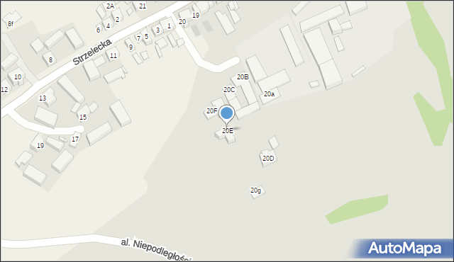 Gostyń, Strzelecka, 20E, mapa Gostyń