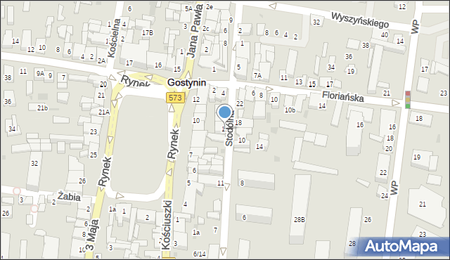 Gostynin, Stodólna, 13, mapa Gostynin