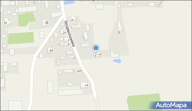 Goszczyn, Strupiechowska, 3A, mapa Goszczyn
