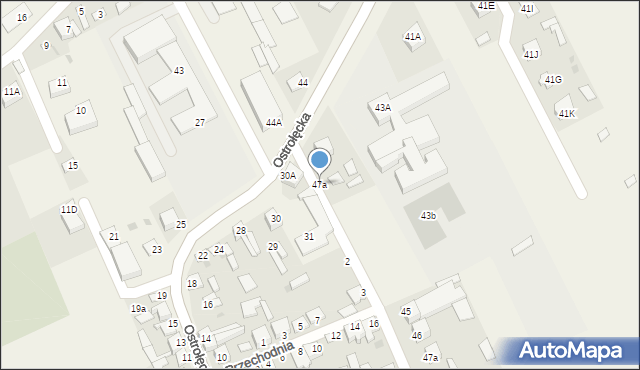 Goworowo, Strażacka, 47a, mapa Goworowo