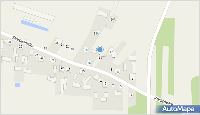 Gózd, Starowiejska, 14, mapa Gózd