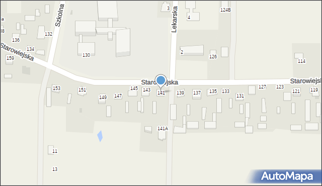 Gózd, Starowiejska, 141, mapa Gózd