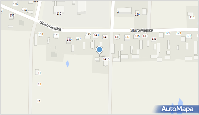 Gózd, Starowiejska, 143a, mapa Gózd