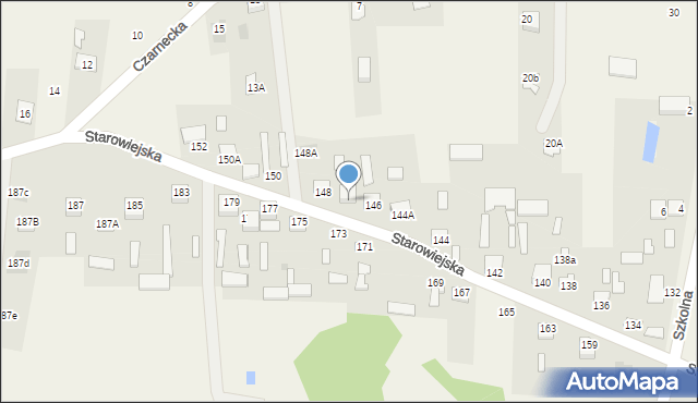 Gózd, Starowiejska, 146A, mapa Gózd