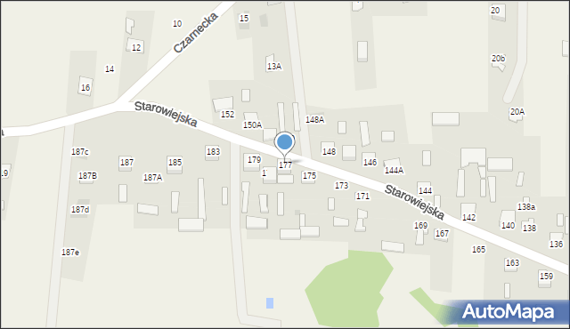 Gózd, Starowiejska, 177, mapa Gózd