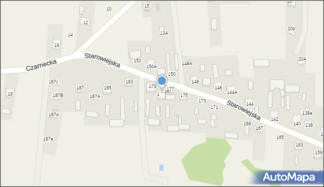 Gózd, Starowiejska, 177A, mapa Gózd