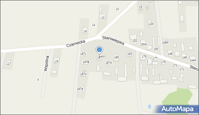 Gózd, Starowiejska, 187, mapa Gózd