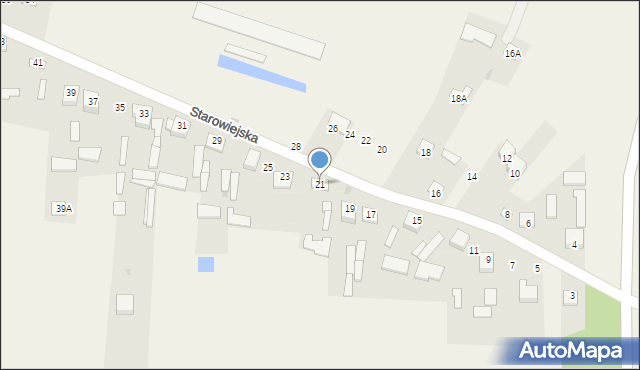 Gózd, Starowiejska, 21, mapa Gózd