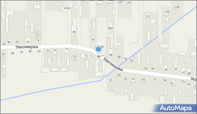 Gózd, Starowiejska, 69, mapa Gózd
