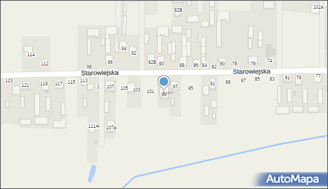 Gózd, Starowiejska, 99, mapa Gózd