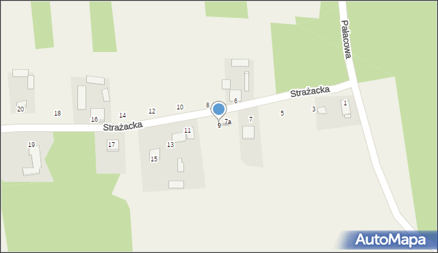 Grabce-Towarzystwo, Strażacka, 9, mapa Grabce-Towarzystwo