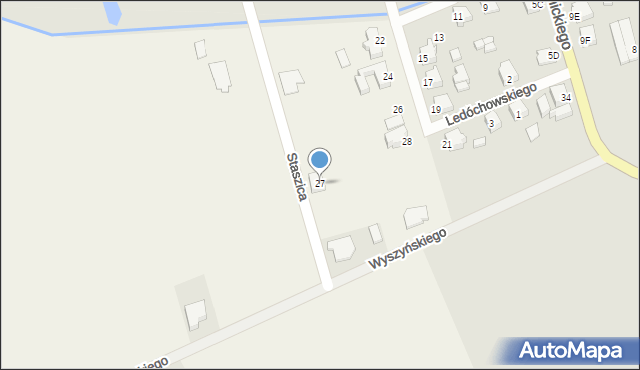 Grabów nad Prosną, Staszica Stanisława, 27, mapa Grabów nad Prosną